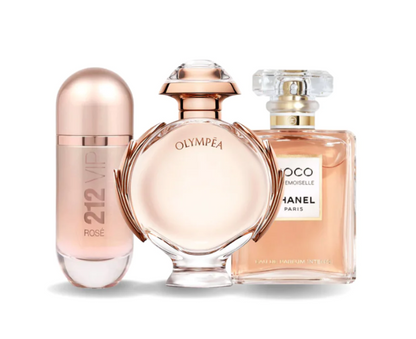 Sada 3 Parfémů 212 VIP ROSÉ, OLYMPÉA e COCO MADEMOISELLE