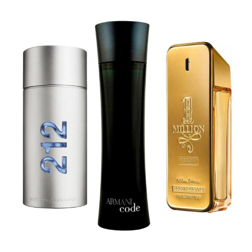 Sada 4 Parfémů - 212 Men NYC, Paco Rabanne One Million, Armani Code Homme 100ml