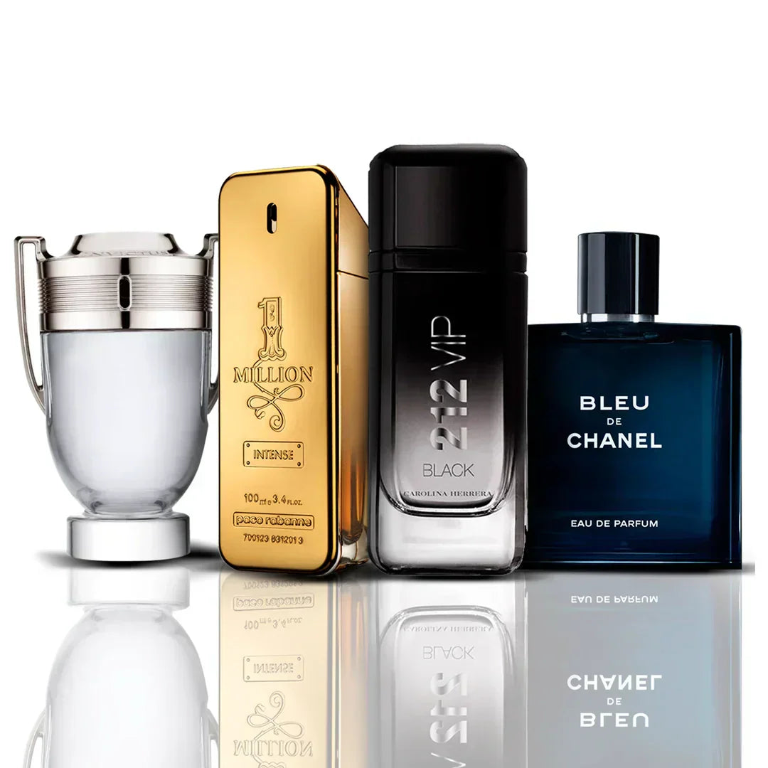 Sada 4 Parfémů - Invictus + One Million + 212 VIP Black + Bleu de Chanel 100ML Invictus 100ML