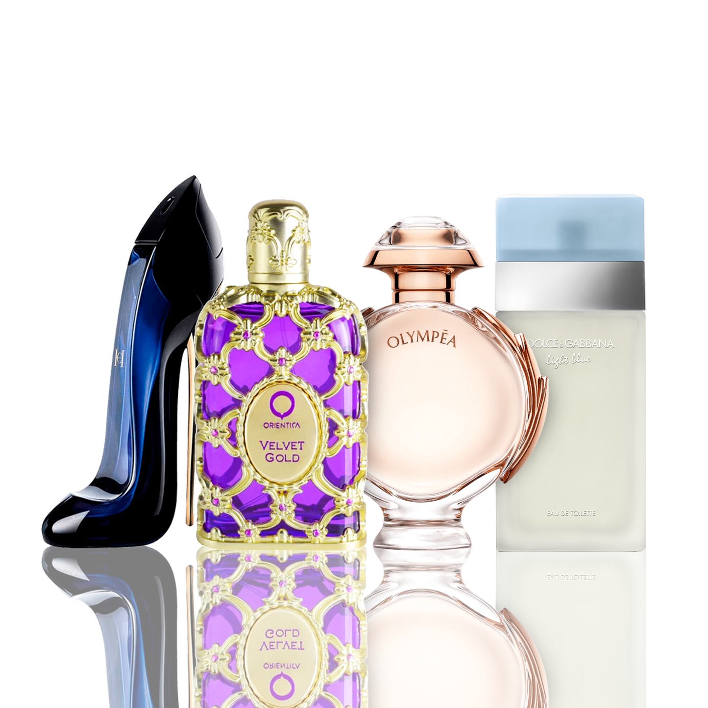 Sada 4 Parfémů - - Light Blue + Orientica Velvet Gold + Good Girl + Olympea 100ML Light Blue 100ML